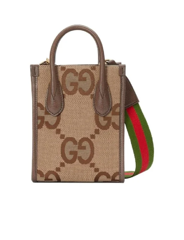 Ladies Gucci Dionysus bags in a pastel colorGucci Jumbo GG Mini Tote Bag