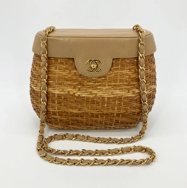 Chanel Vintage Inspired Handbag for Retro LoversRARE VINTAGE Chanel Wicker Basket Bag