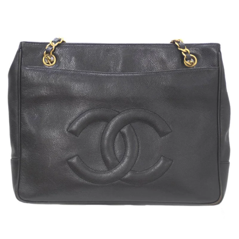 Chanel Limited Edition Handbag for CollectorsCHANEL Coco Shoulder Bag Caviar Skin Chain Tote Black  Card Ladies KS