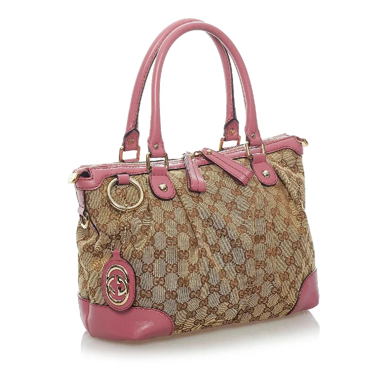 Gucci Dionysus bags for women with tiger - head claspsGucci GG Canvas Sukey Satchel (33524)