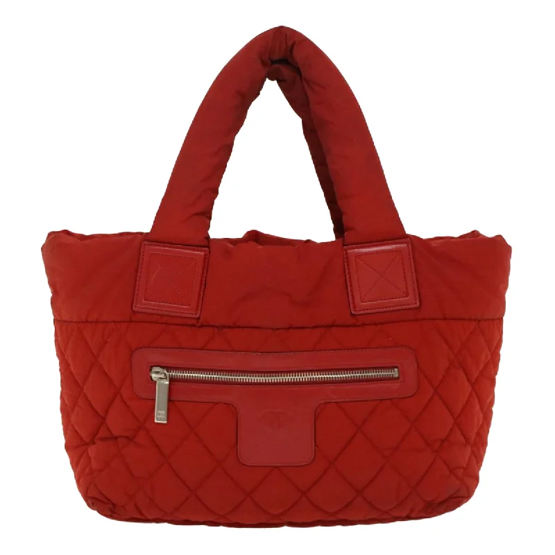 Chanel All - Match Handbag for Versatile StylingCHANEL Cocoko Koon PM Hand Bag Nylon Red CC  bs6489