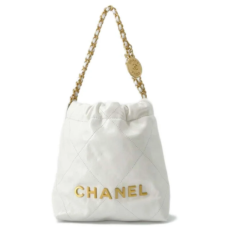 Chanel New Arrival Handbag with Gold HardwareChanel Chain Shoulder Bag 22 Calfskin AS3980 CHANEL White