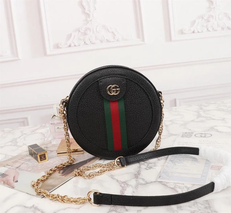 Women Gucci bags with a chain - link trim and a leather bodyBC - GUCCI BAG - 979