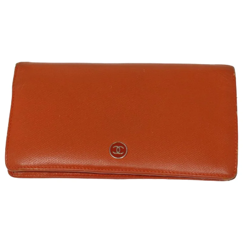 Chanel Luxury Handbag for High - End EventsCHANEL COCO Mark Wallet Leather Orange CC  bs16185