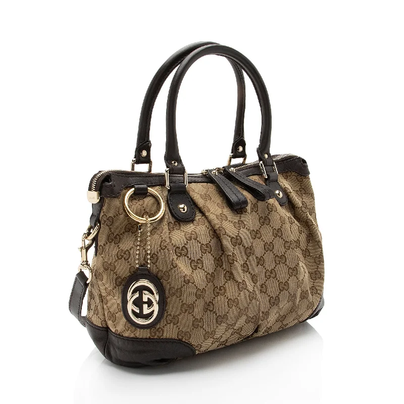 Ladies Gucci Dionysus bags with a chain - link shoulder strapGucci GG Canvas Sukey Top Handle Medium Satchel (oD6OoS)