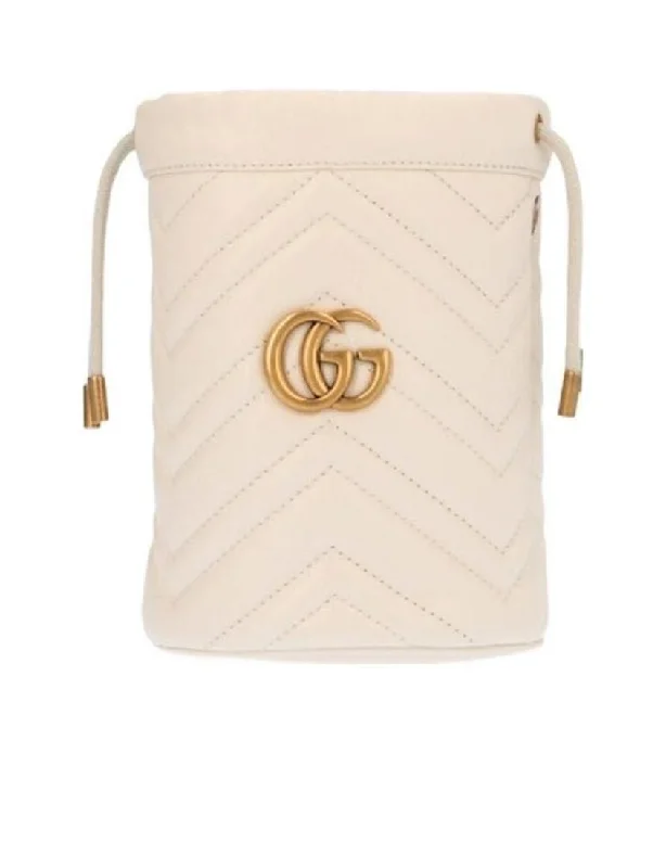 Gucci Marmont bags for women with a contrast - colored interiorGucci GG Marmont Collection Mini Bucket Bag