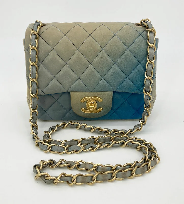 Chanel Colorful Handbag for Spring OutfitsChanel Blue Degrade Mini Square Classic Flap