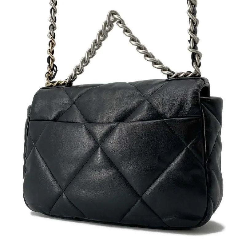 Chanel All - Match Handbag for Versatile StylingCHANEL CHANEL19 CC Logo ChainShoulder Black AS1160 Lambskin