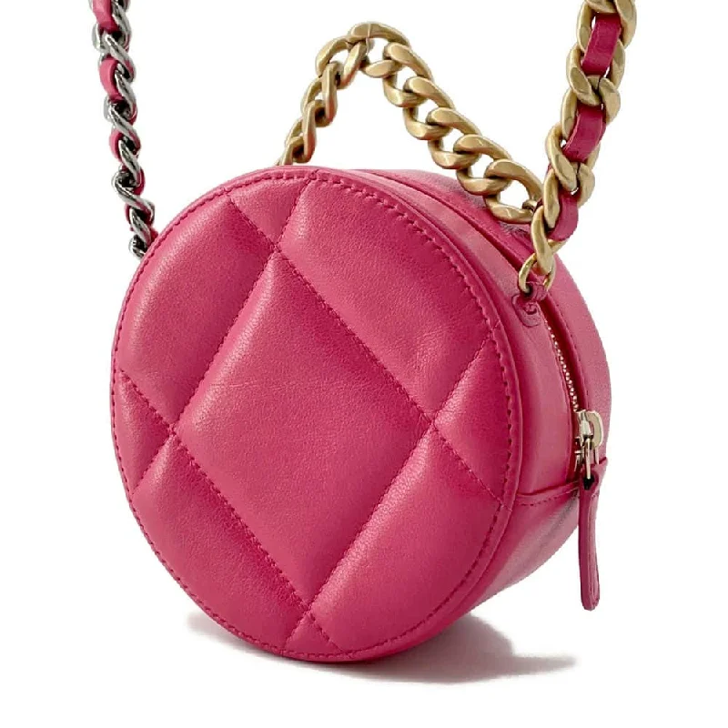 Chanel Designer Handbag with Unique DesignCHANEL CHANEL19 Round 2WAY Shoulder Bag Pink AP0945 Lambskin