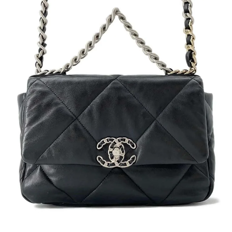 Chanel Limited Edition Handbag for CollectorsChanel Chain Shoulder Bag 19 Flap Coco Mark Lambskin AS1160 CHANEL Black