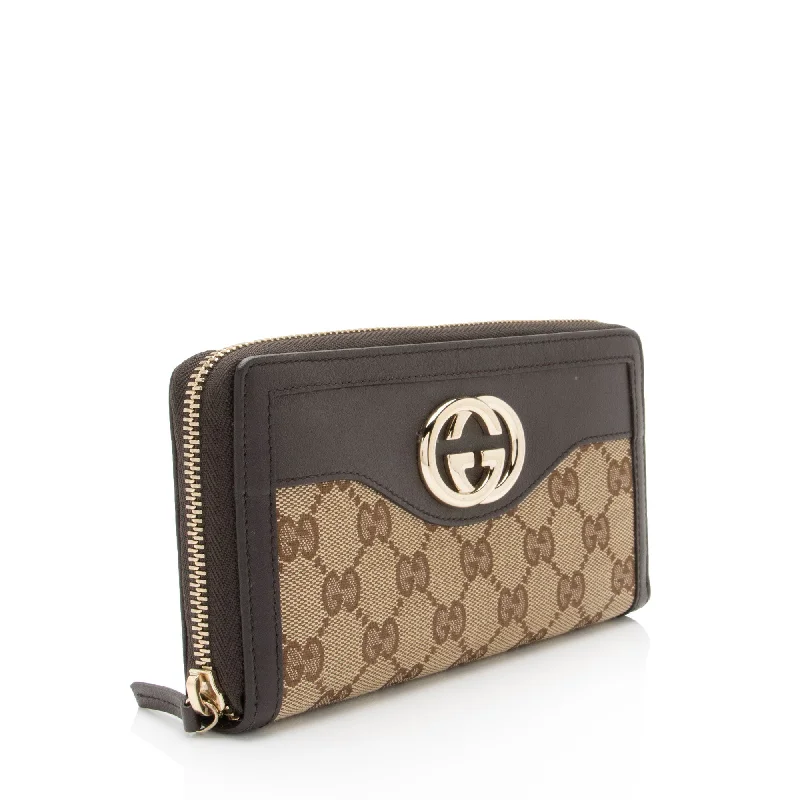 Gucci handbags for women with a back - zip pocketGucci GG Canvas Sukey Zip Around Wallet (00zerW)