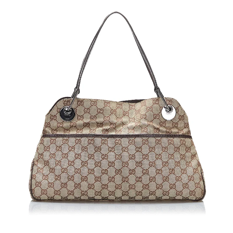 Gucci handbags for women with a back - zip pocketGucci GG Canvas Eclipse Tote Bag