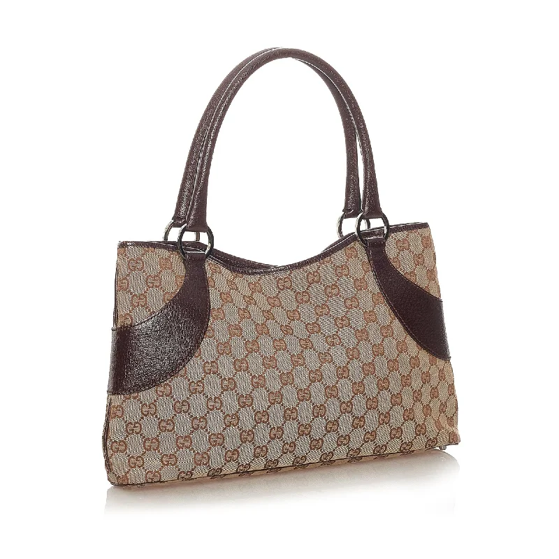 Gucci tote bags for women with a spacious interiorGucci GG Canvas Tote Bag (27248)