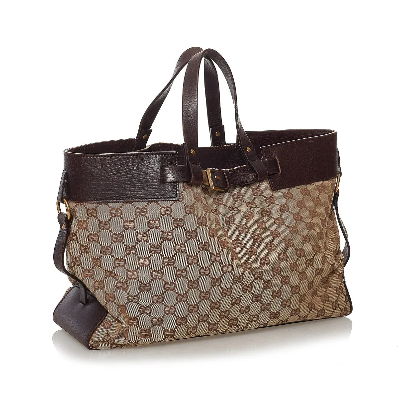 Ladies Gucci shoulder bags with a single - handle designGucci GG Canvas Tote Bag (32480)