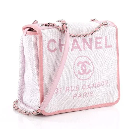 Chanel Quilted Leather Shoulder Bag for FashionistasCHANEL Deauville Messenger Bag