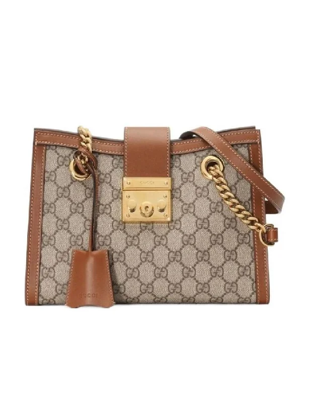 Women Gucci backpacks with a luxurious leather finishGucci Padlock series small GG shoulder bag