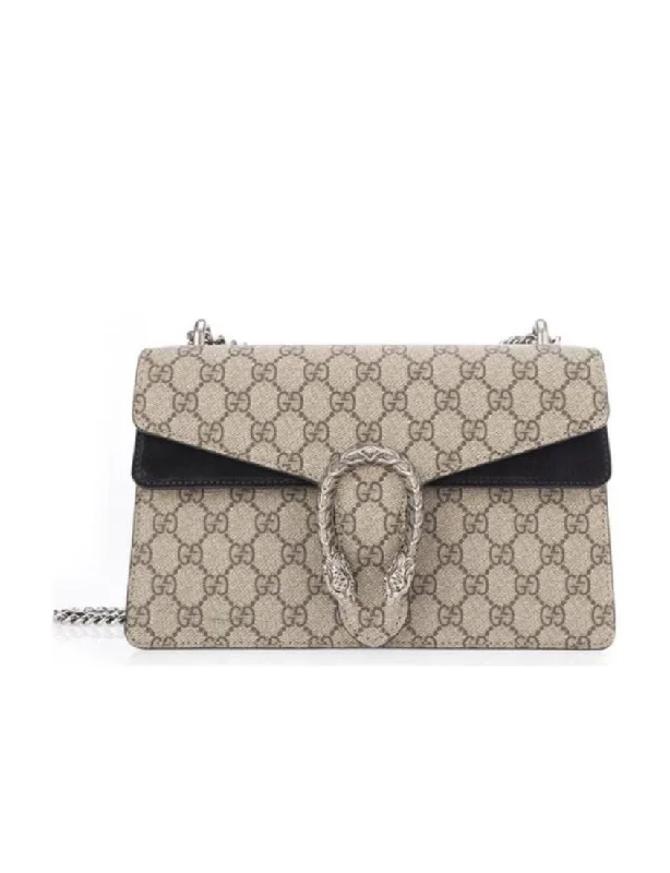 Women Gucci bags with a chain - link trim and a leather bodyGucci Dionysus Series Small GG Shoulder Bag