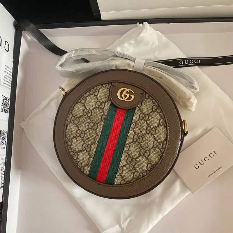 Women Gucci Sylvie bags with a monogram - embossed leatherGucci Bags -  Luxury Bags  1454