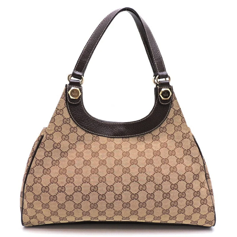 Women Gucci Sylvie bags with a detachable ribbon detailGucci GG Canvas Women's Shoulder Bag 154981 Beige/Brown