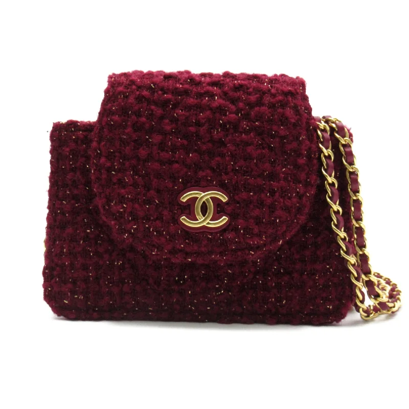 Chanel Designer Handbag with Unique DesignCHANEL Chain pochette Red Lambskin (sheep leather)