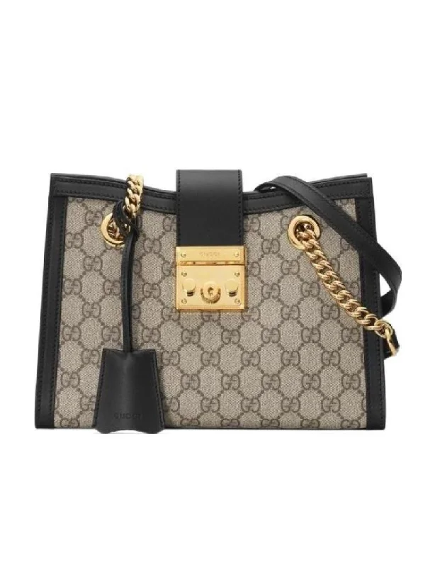 Small - sized Women Gucci shoulder bags for evening outingsGucci Padlock series small GG shoulder bag