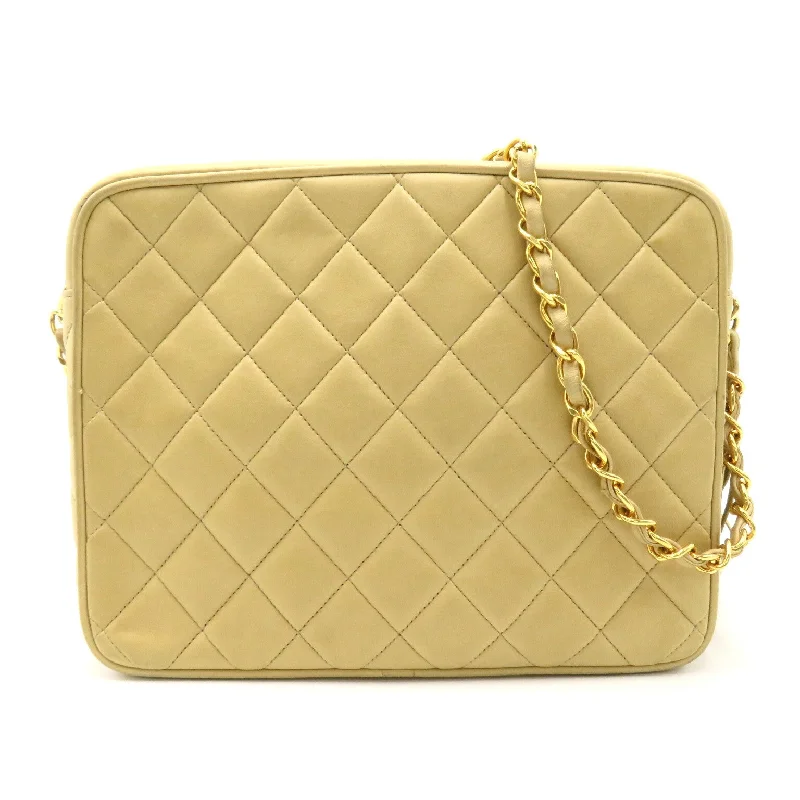 Chanel Luxury Handbag for High - End EventsCHANEL Chain Shoulder Bag  Fringes  Beige Ladies Shoulder Bag