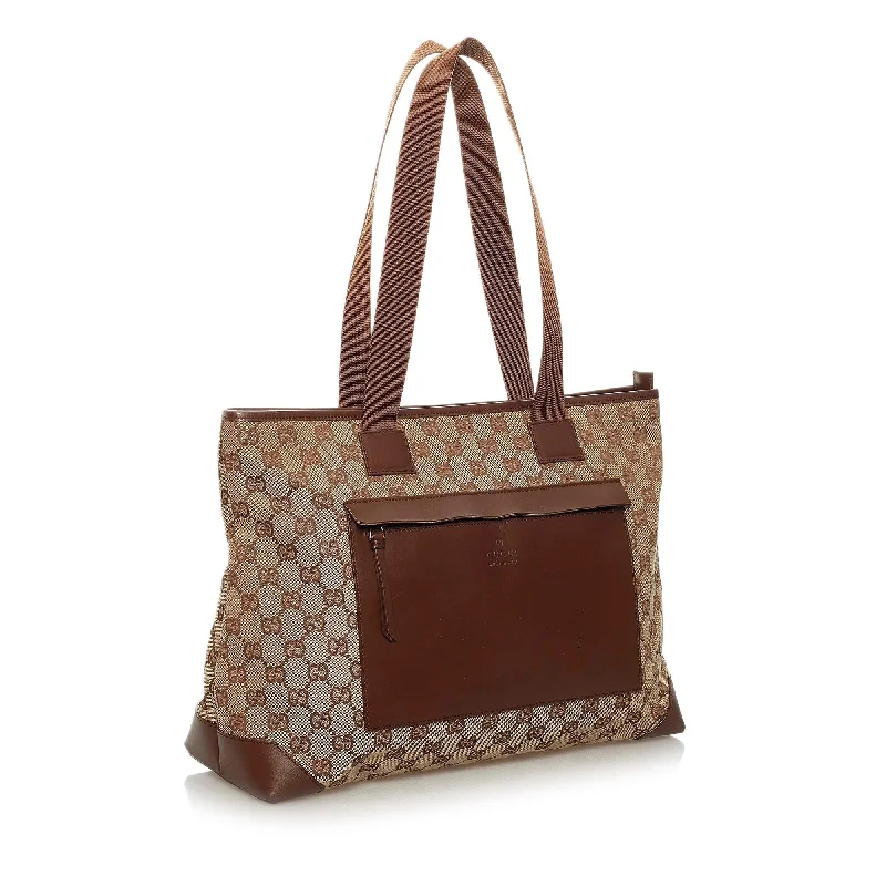 Women Gucci Sylvie bags with a detachable ribbon detailGucci GG Canvas Tote Bag (29374)