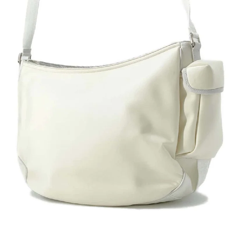 Christian Dior bags with a side - pocket for holding a water bottleDior Sacai collaboration saddle soft bag White 1ADHO029USG Nylon Leather