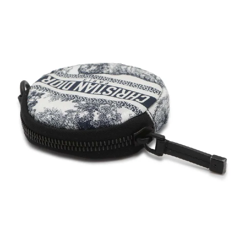 Christian Dior bags with a detachable coin purse insideDior Toile de Jouy Coin purse Navy Nylon