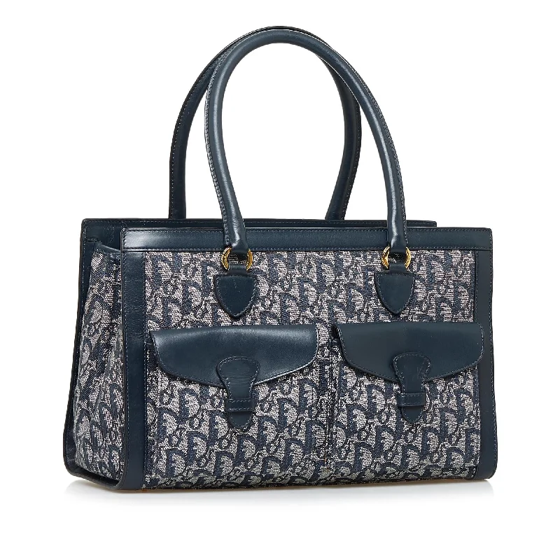 Christian Dior bags with a side - pocket for holding a water bottleDior Oblique Trotter Double Pocket Tote (fuspb4)