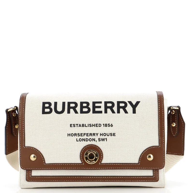 Burberry Bags for Women's Spring 2025 CollectionNote Crossbody Bag Canvas with Leather Medium