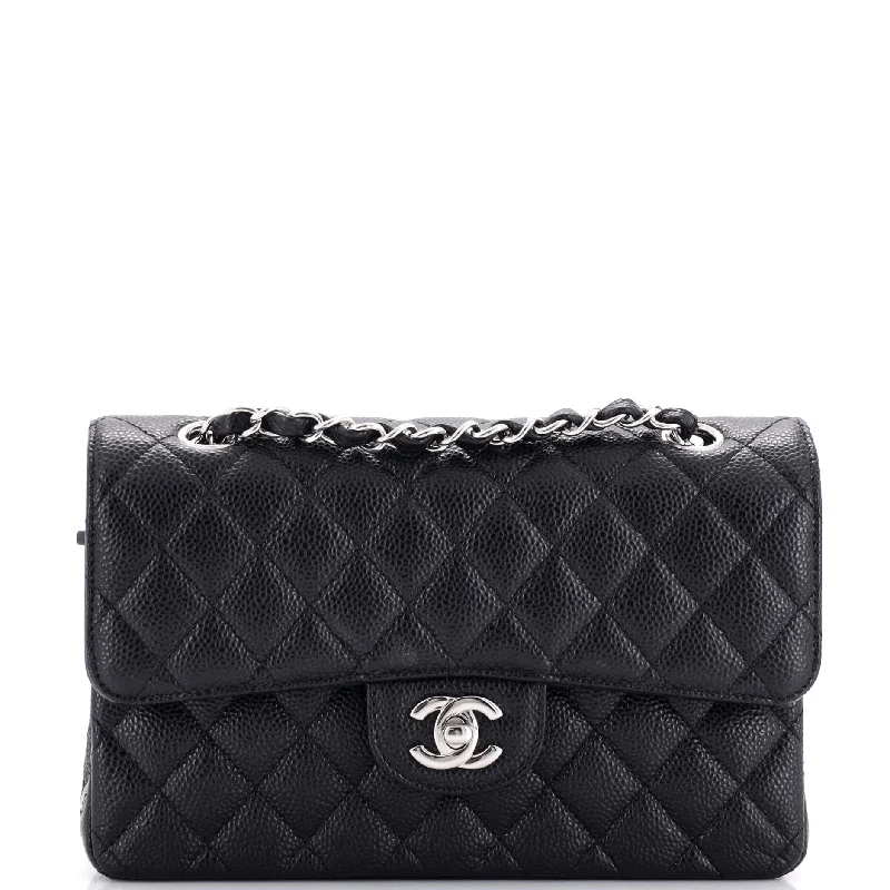 Christian Dior bags with a zip - top closure and multiple compartmentsClassic Double Flap Bag Quilted Caviar Small