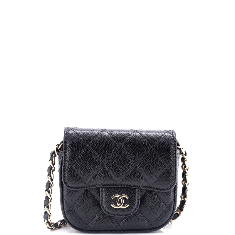 Christian Dior bags with a zip - top closure and multiple compartmentsClassic Square Flap Clutch with Chain Quilted Caviar Mini