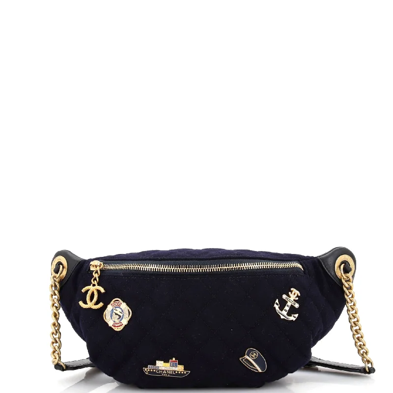 Christian Dior bags with a zip - top closure and multiple compartmentsParis-Hamburg Charms Waist Bag Quilted Wool and Lambskin