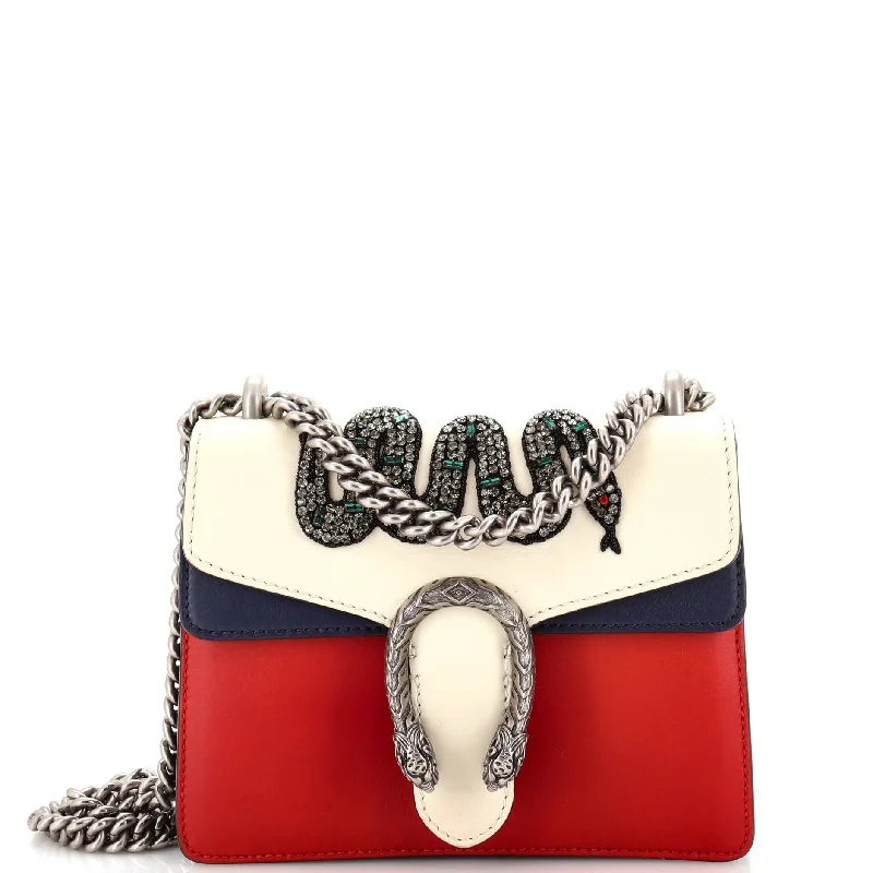 Gucci Marmont bags for women with a snakeskin - effect panelDionysus Bag Embellished Leather Mini