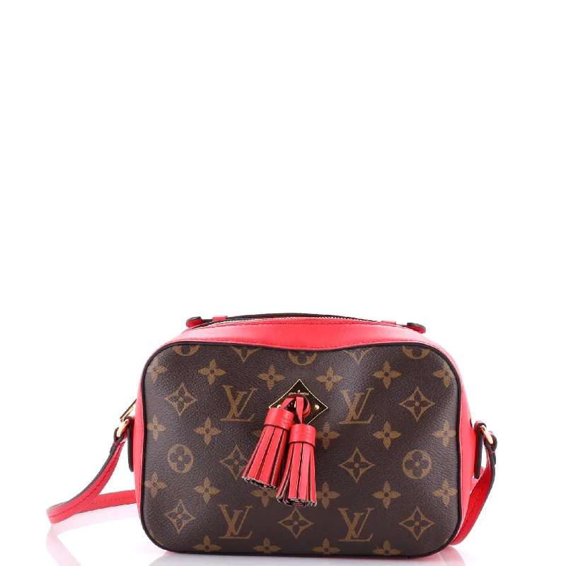 Louis Vuitton bags with a snap - button closure and a decorative charm for styleSaintonge Handbag Monogram Canvas with Leather