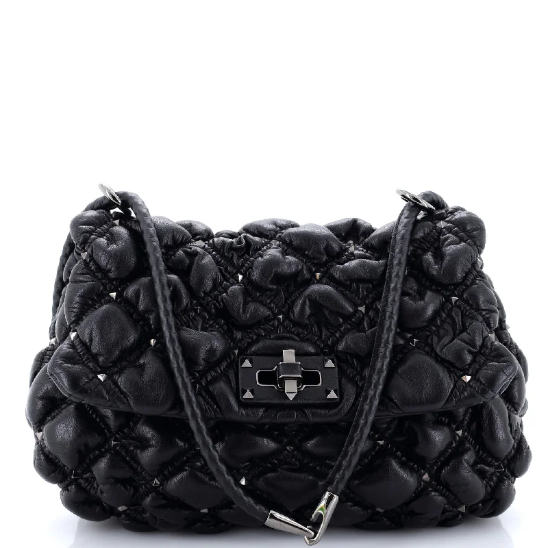 Christian Dior bags with a side - pocket for holding a water bottleSpikeMe Flap Bag Quilted Leather Small